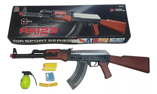 Fusil Juguete Ak47 4 En 1 Más 500 Baline