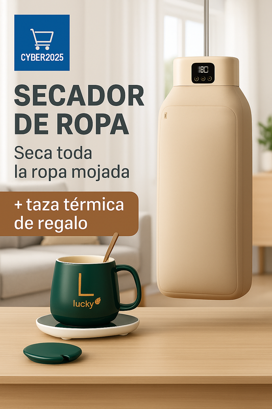SOLO POR CYBER: Secadora de Ropa Portátil + Regalo EXCLUSIVO
