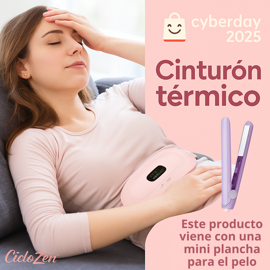 SOLO POR CYBER "Cinturón Térmico Masajeador para Dolor Menstrual + Regalo Exclusivo 🌸